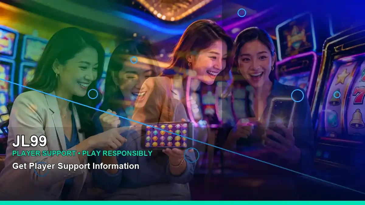 JL99 mobile casino app scene with an adult casino host and a dynamic diagonal layout